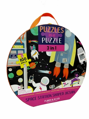 Giá tốt. 100 miếng trẻ sơ sinh Giant hình dạng giấy Jigsaw Puzzle 3 trong 1 trạm không gian 18 * 18,5 inch trực tuyến