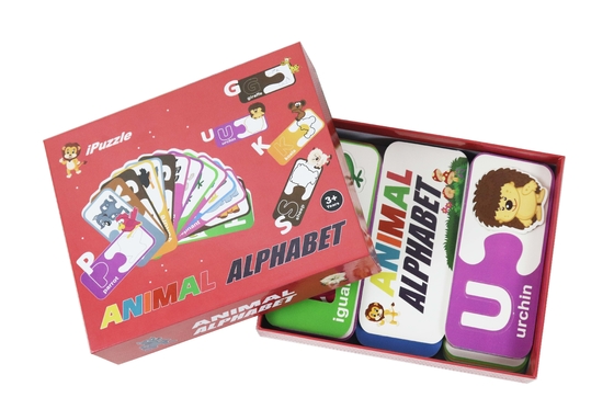 Giá tốt. Logo tùy chỉnh Bảng giấy sinh thái Khóa giải câu đố Động vật Alphabet Abc Khả năng khớp trực tuyến