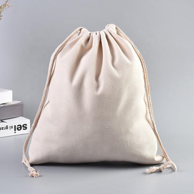 Cá nhân hóa Màu sắc nhỏ Muslin vải bông túi kéo dây túi 2