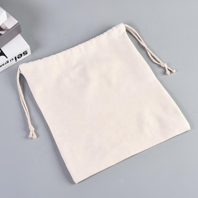 Cá nhân hóa Màu sắc nhỏ Muslin vải bông túi kéo dây túi 4