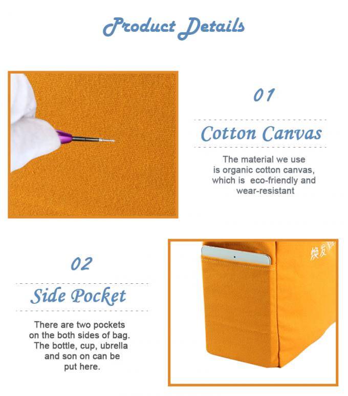 230gm Pantone màu vải bông túi Tote cho phụ nữ mua sắm 4