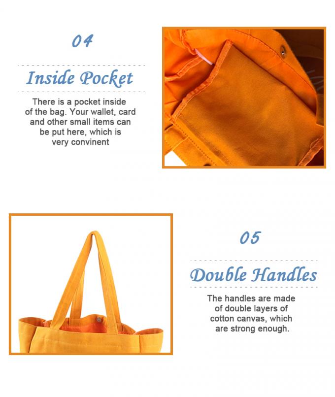 230gm Pantone màu vải bông túi Tote cho phụ nữ mua sắm 6