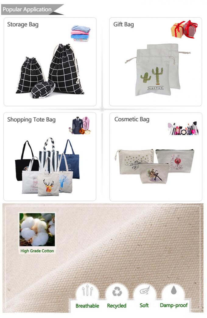 230gm Pantone màu vải bông túi Tote cho phụ nữ mua sắm 7