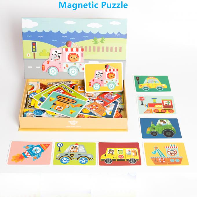 Ước tính học tập từ tính giáo dục Jigsaw Puzzle Bảng Đồ giao thông quần áo cho trẻ em 0