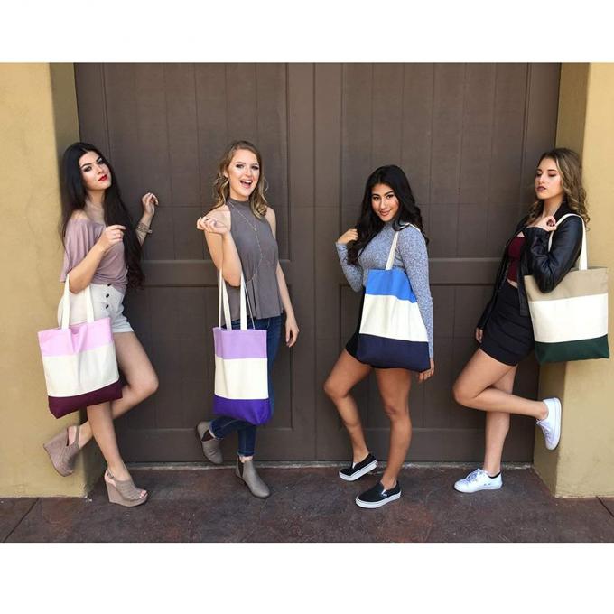 ODM Canvas mạnh mẽ bán hàng tạp hóa đơn giản Canvas Tote Bags túi vai cotton 12oz 5