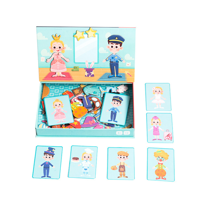 CMYK in ấn giáo dục từ tính Jigsaw trò chơi câu đố quần áo nhận dạng cho trẻ em 0