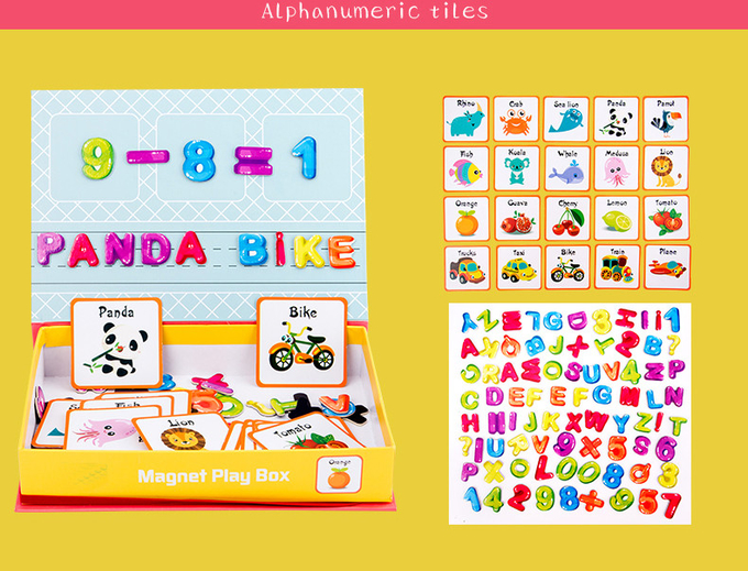 Nhận dạng số trước trường học Magnetic Jigsaw Puzzle Book For 3 Year Olds Kids 1