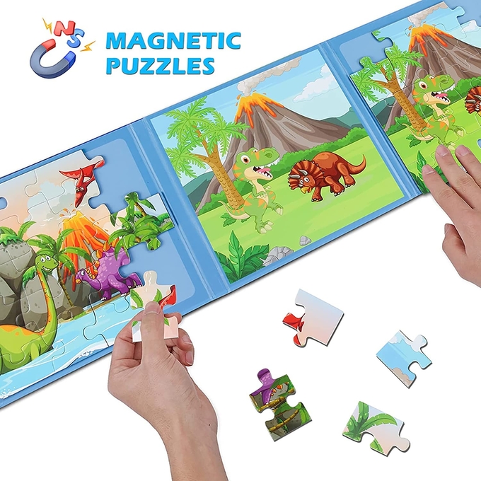 Dinosaur gỗ từ tính câu đố cho trẻ nhỏ 3 5 6 tuổi 2 - 20 miếng 2
