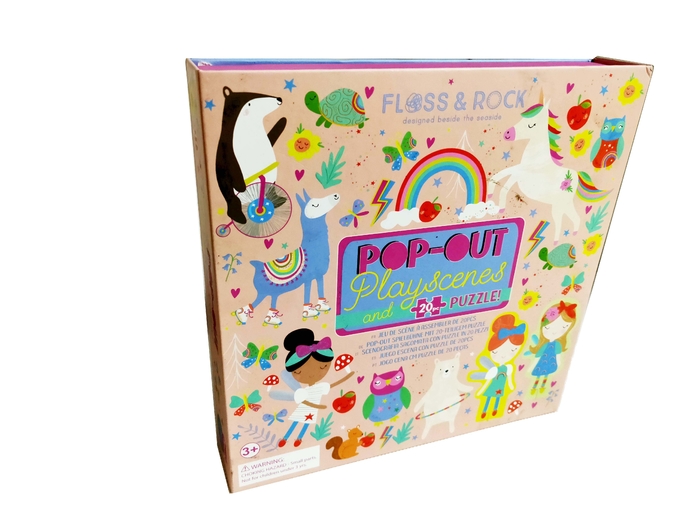 Giant 20pcs Paper Jigsaw Puzzle Pop Out Rainbow Fairy Floor Puzzle 0