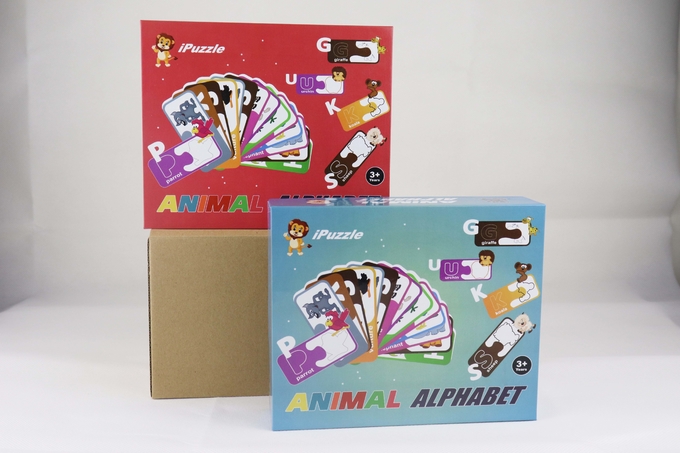 ROHS giấy Jigsaw Puzzle động vật chữ cái Abc phù hợp thẻ 0